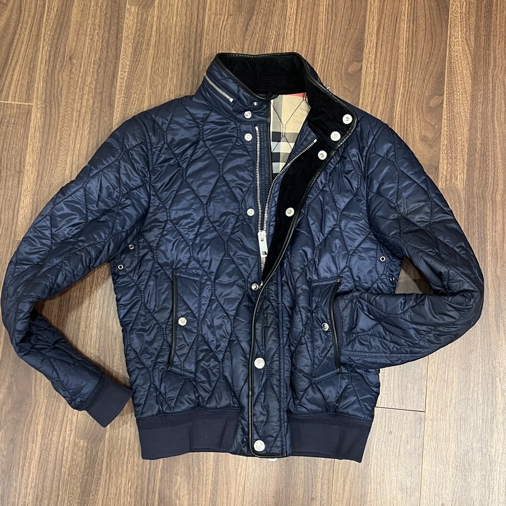 BURBERRY London Kilsden Quilted Blouson Jacket NAVY US 38 - Picture 3 of 10